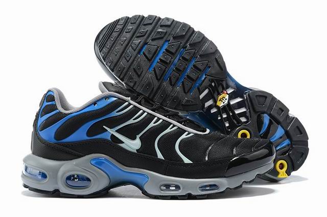Nike Air Max Plus Tn Men's Running Shoes Black Blue Silver-31 - Click Image to Close